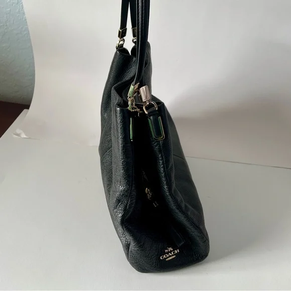 Coach Elegant Black Leather Tote Bag - Picture 11 of 13